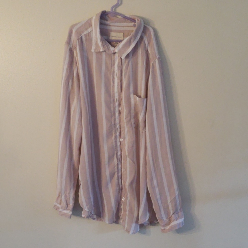 American Eagle stripe button down